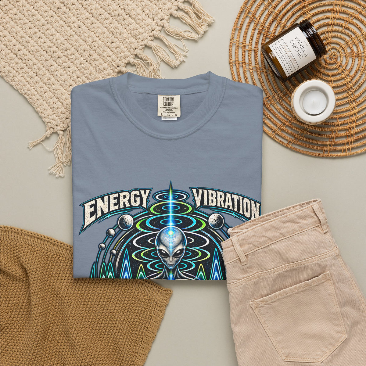 Energy Vibration Frequency Unisex Garment-Dyed Tee