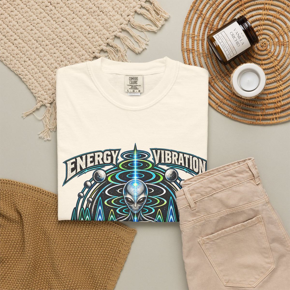 Energy Vibration Frequency Unisex Garment-Dyed Tee