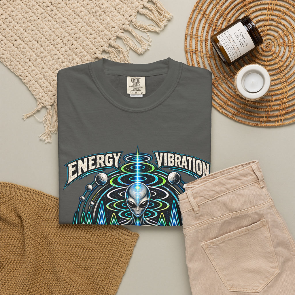 Energy Vibration Frequency Unisex Garment-Dyed Tee