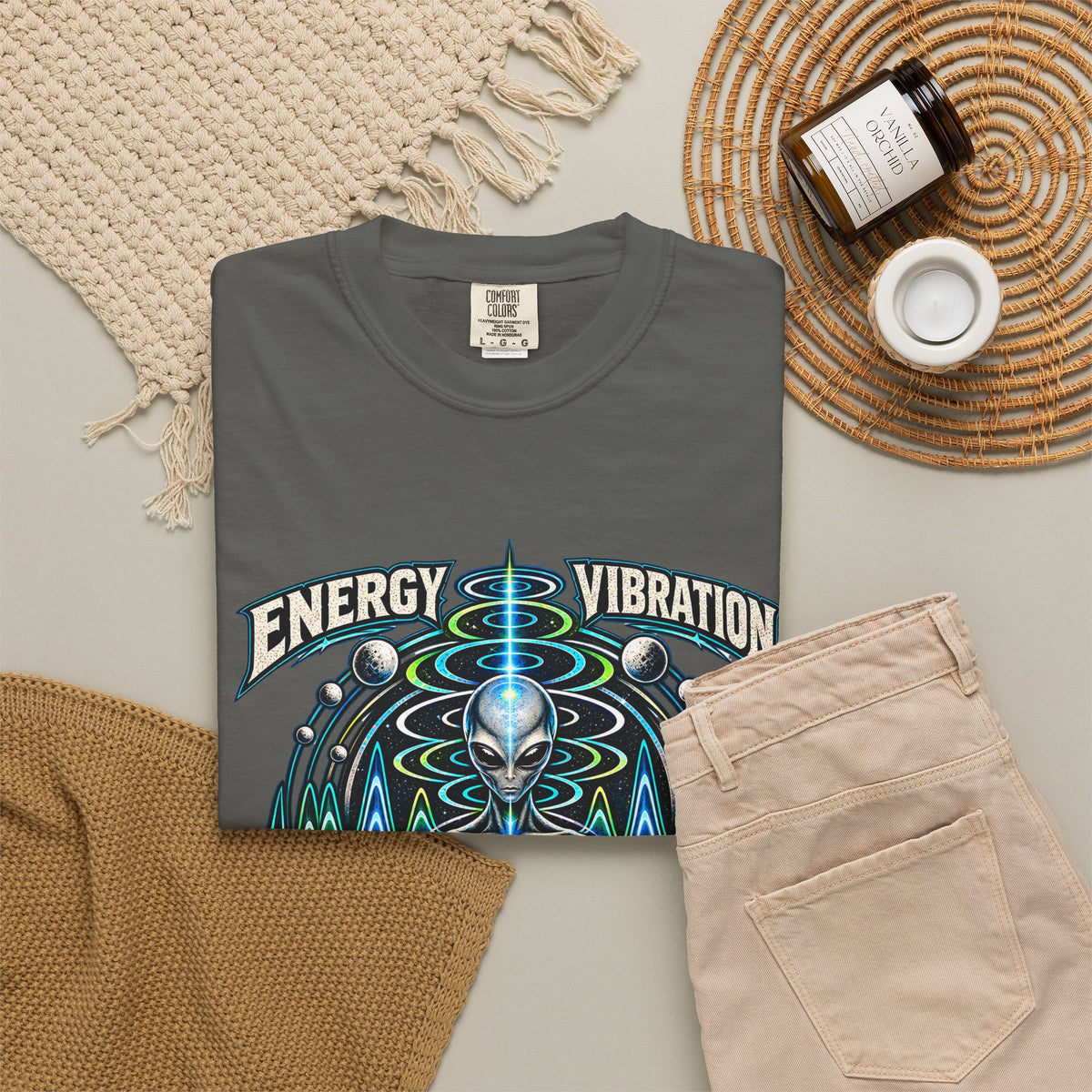Energy Vibration Frequency Unisex Garment-Dyed Tee
