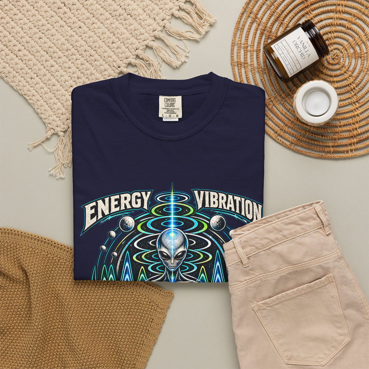 Energy Vibration Frequency Unisex Garment-Dyed Tee