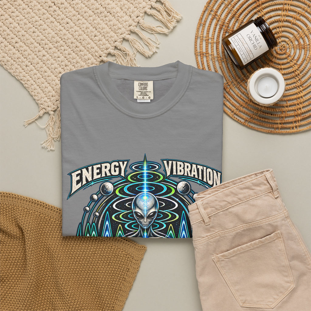 Energy Vibration Frequency Unisex Garment-Dyed Tee