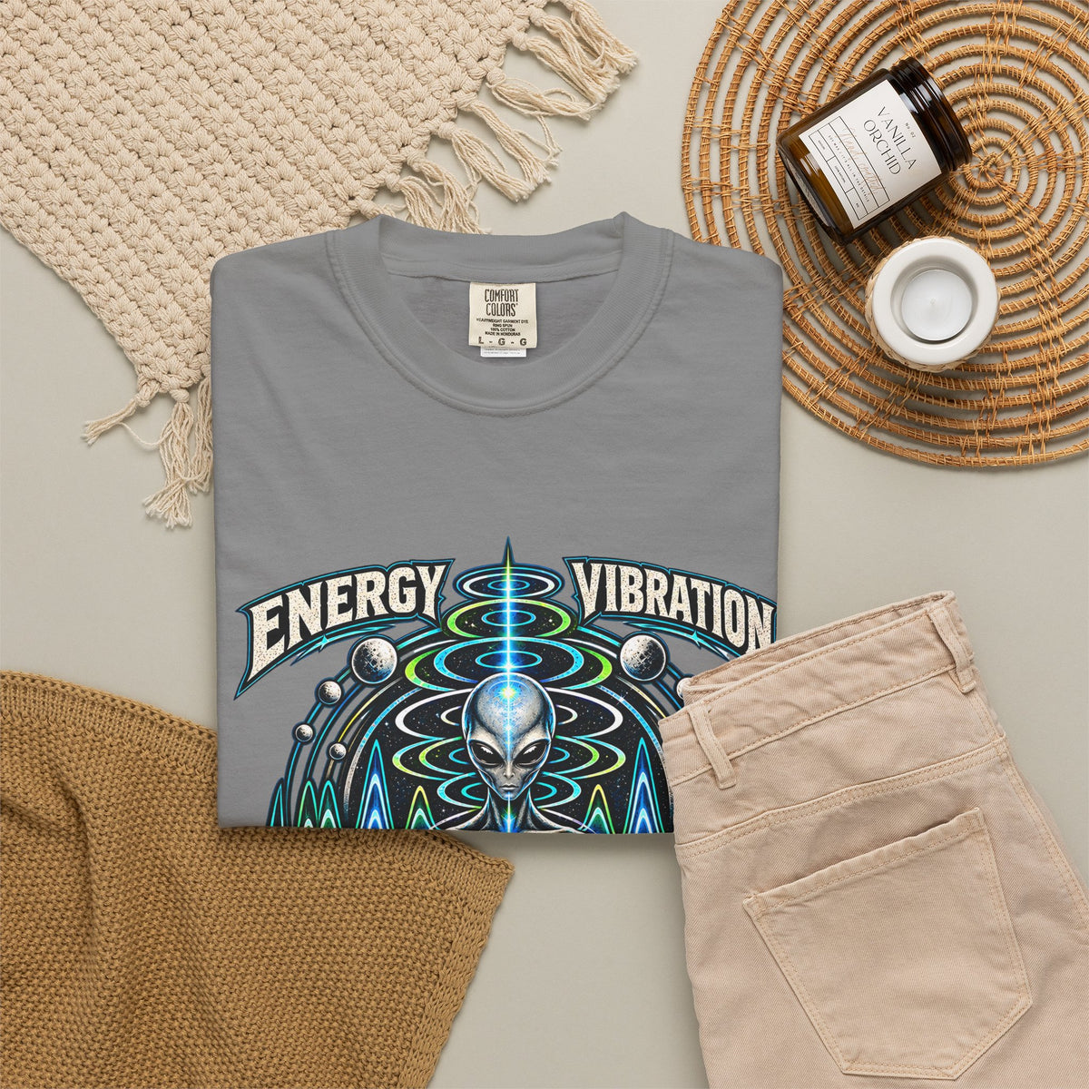 Energy Vibration Frequency Unisex Garment-Dyed Tee