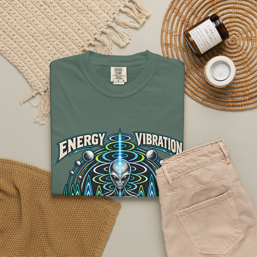 Energy Vibration Frequency Unisex Garment-Dyed Tee
