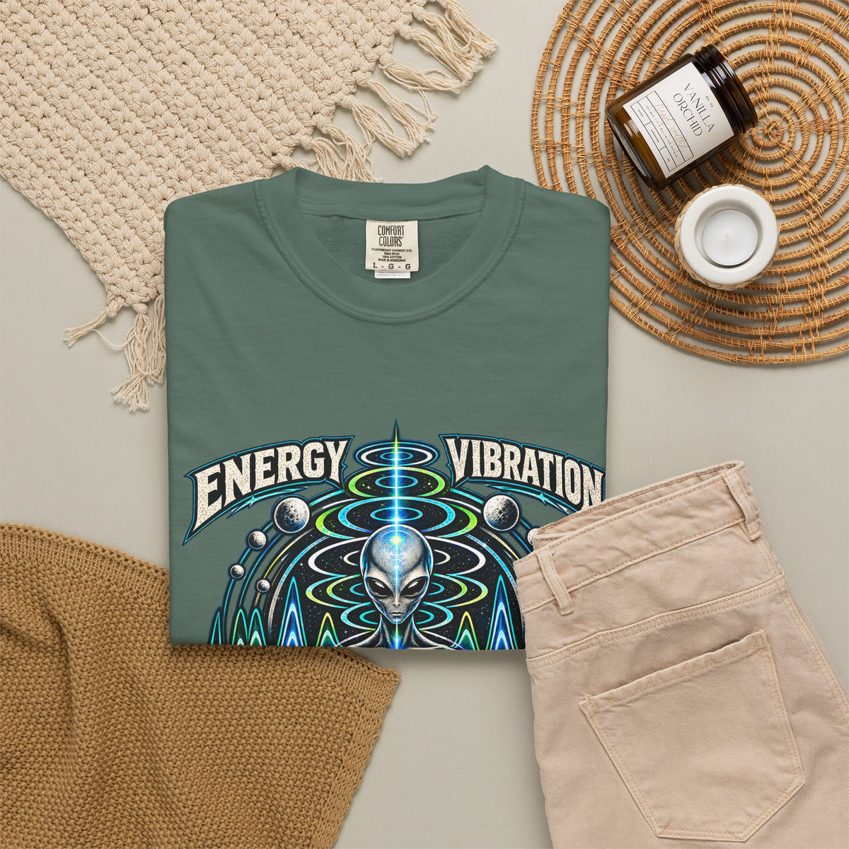 Energy Vibration Frequency Unisex Garment-Dyed Tee