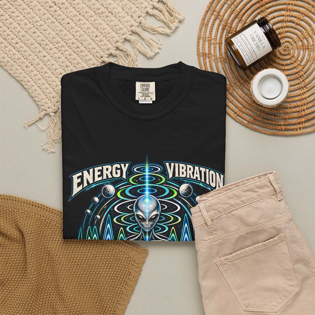 Energy Vibration Frequency Unisex Garment-Dyed Tee